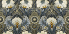 Tapestry Silver Floral Style Wallpaper by Mallion & Knowles