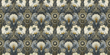 Tapestry Silver Floral Style Wallpaper by Mallion & Knowles
