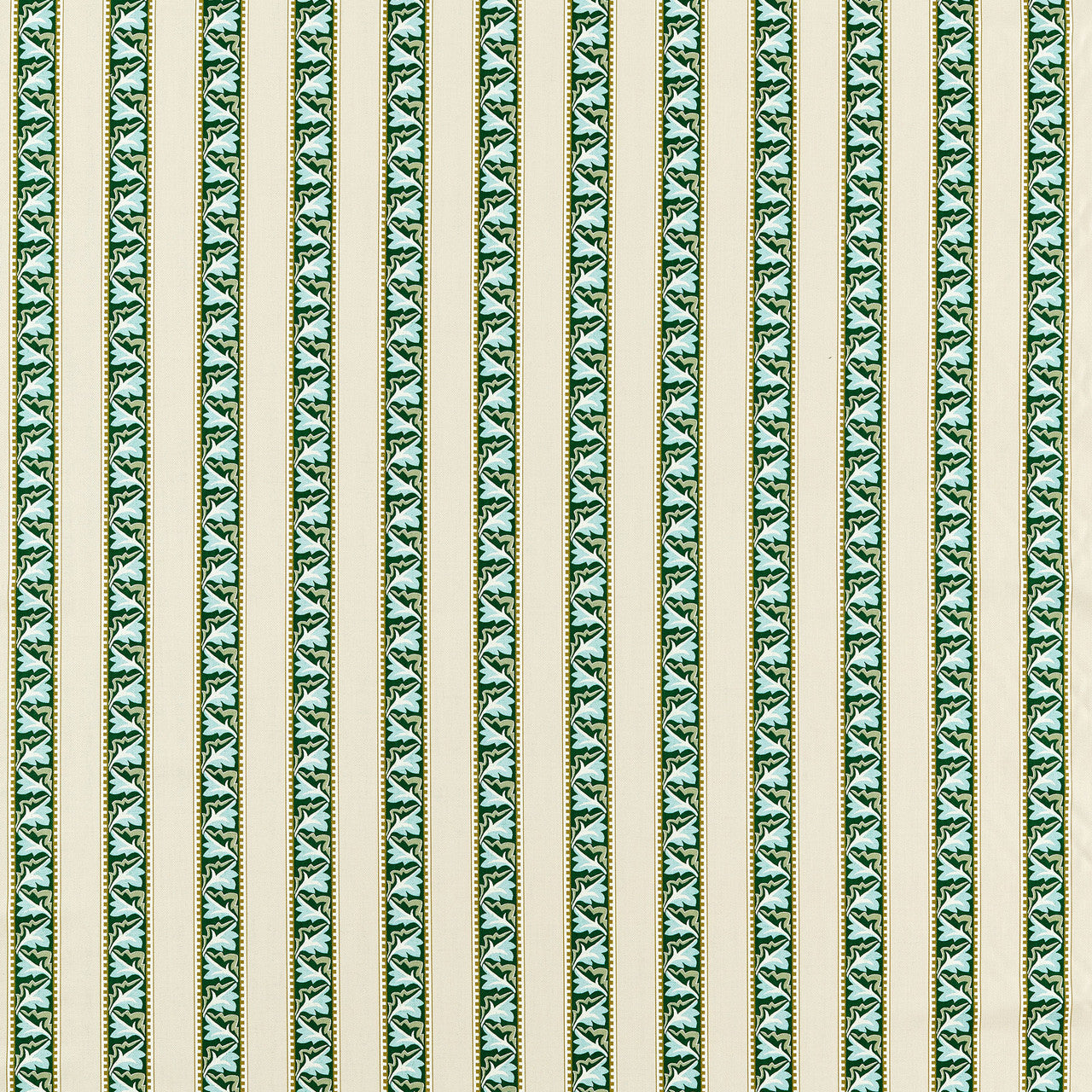 227249 Red Car Stripe Little Book of Morris Forest & Linen Fabric by Morris & Co