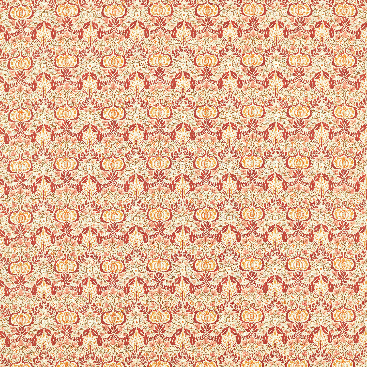 227251 Little Chintz Little Book of Morris Russet Fabric by Morris & Co