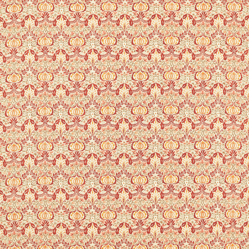 227251 Little Chintz Little Book of Morris Russet Fabric by Morris & Co