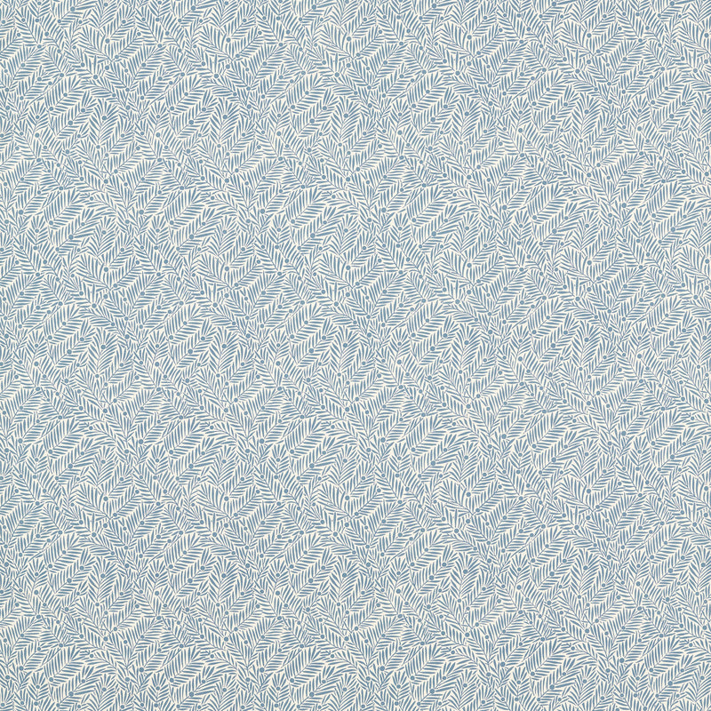 227258 Yew & Aril Little Book of Morris Mineral Blue Fabric by Morris & Co
