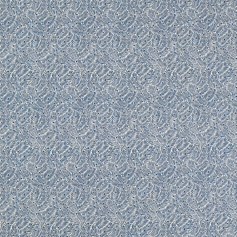227259 Yew & Aril Little Book of Morris Indigo Fabric by Morris & Co