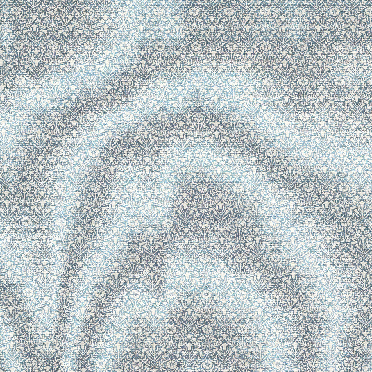 237421 Bellflowers Weave Little Book of Morris Mineral Blue Fabric by Morris & Co