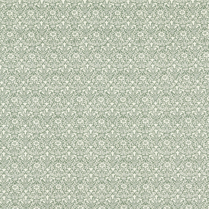237422 Bellflowers Weave Little Book of Morris Seagreen Fabric by Morris & Co