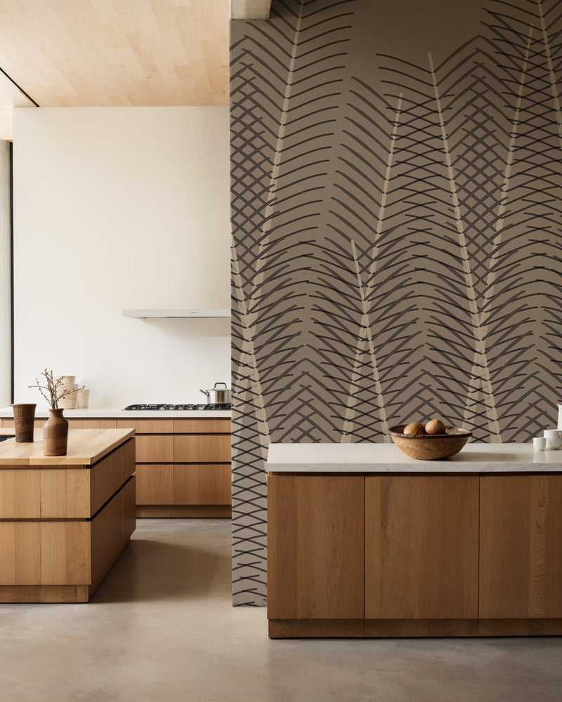 LL3102-1 Pinyol Black Llaüt Wallpaper by Tres Tintas
