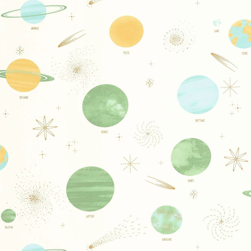 MNM105684320 La Voie Lactee Les Mini Mondes Wallpaper by Caselio