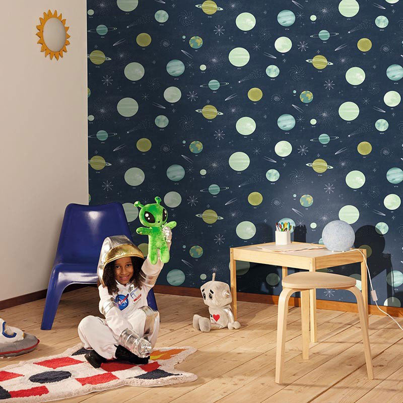 MNM105686066 La Voie Lactee Les Mini Mondes Wallpaper by Caselio