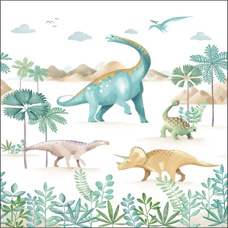 MNM105774502 Le Monde Des Dinosaures Les Mini Mondes Wallpaper by Caselio