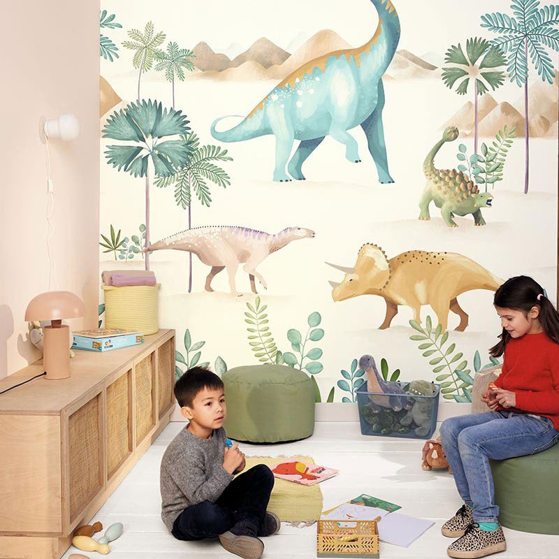 MNM105774506 Le Monde Des Dinosaures Les Mini Mondes Wallpaper by Caselio