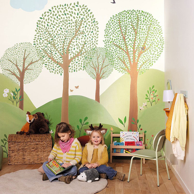 MNM105803202 Le Monde De La Foret Les Mini Mondes Wallpaper by Caselio