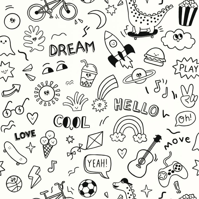 MNM105829090 A Vos Crayons Les Mini Mondes Wallpaper by Caselio