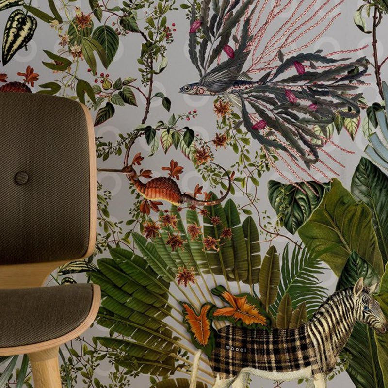 MO2073 Menagerie of Extinct Animals Moooi Extinct Animals Wallpaper by Arte