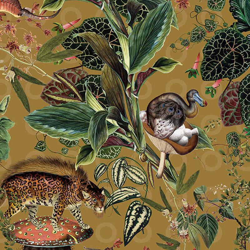 MO2074 Menagerie of Extinct Animals Moooi Extinct Animals Wallpaper by Arte