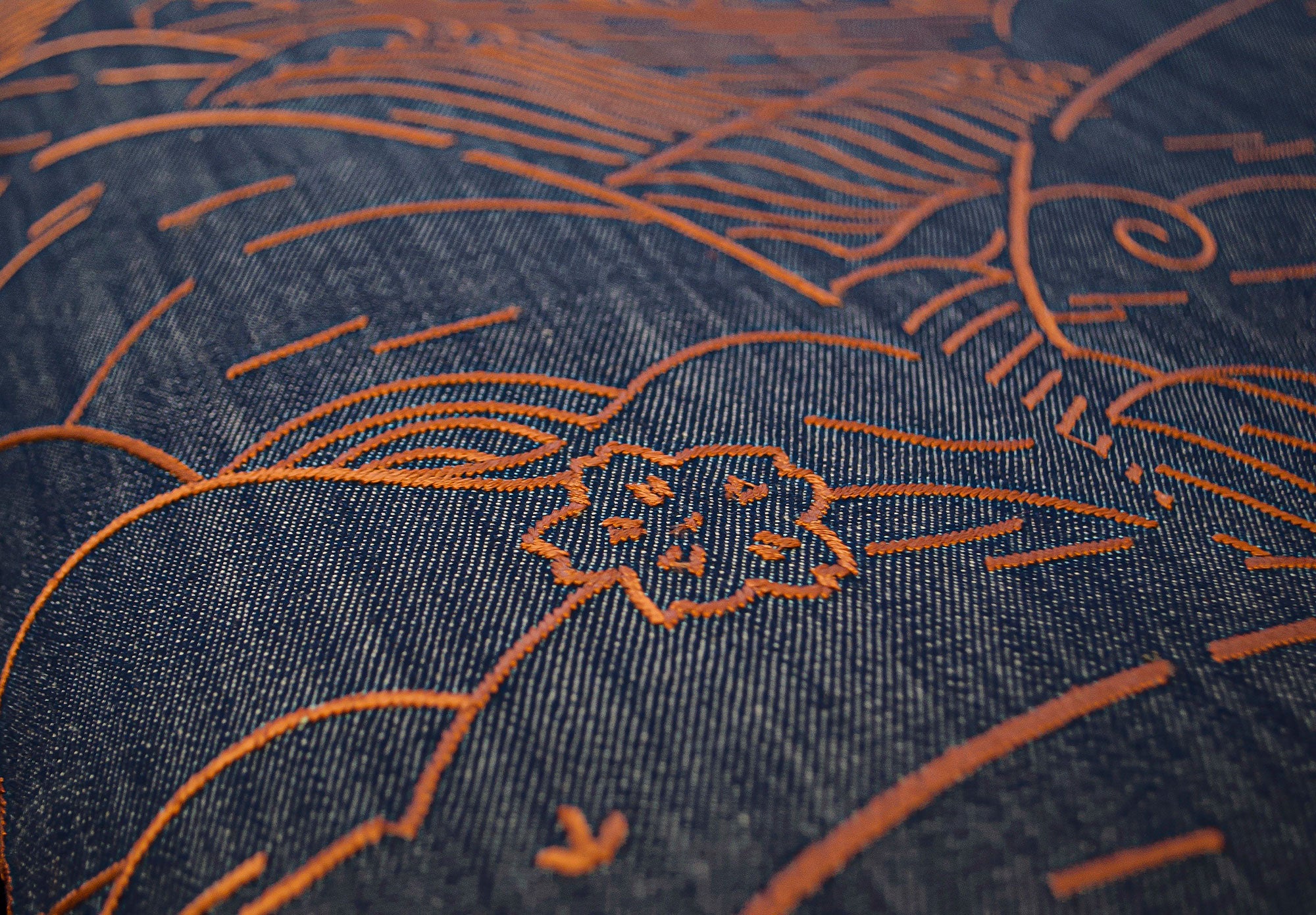 MO3000 Indigo Macaque Copper Tokyo Blue Wallpaper by Moooi