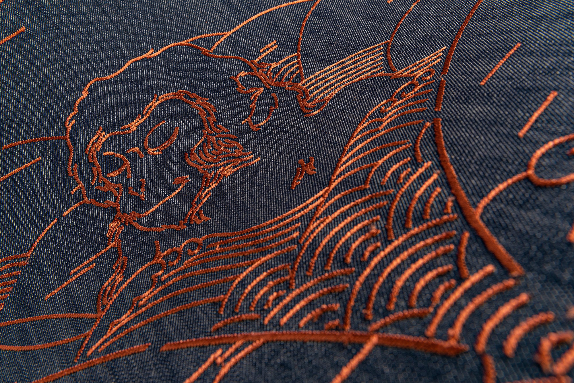 MO3000 Indigo Macaque Copper Tokyo Blue Wallpaper by Moooi