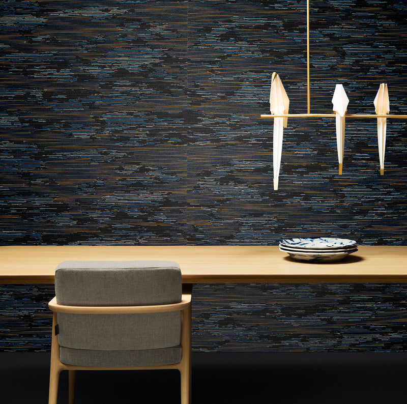 MO3020 Tie-Tami Sunset Tokyo Blue Wallpaper by Moooi