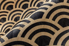 MO3040 Lucky O's Birch & Black Tokyo Blue Wallpaper by Moooi