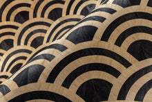 MO3040 Lucky O's Birch & Black Tokyo Blue Wallpaper by Moooi