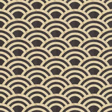 MO3040 Lucky O's Birch & Black Tokyo Blue Wallpaper by Moooi