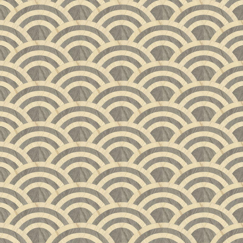 MO3042 Lucky O's Birch & Silver Tokyo Blue Wallpaper by Moooi