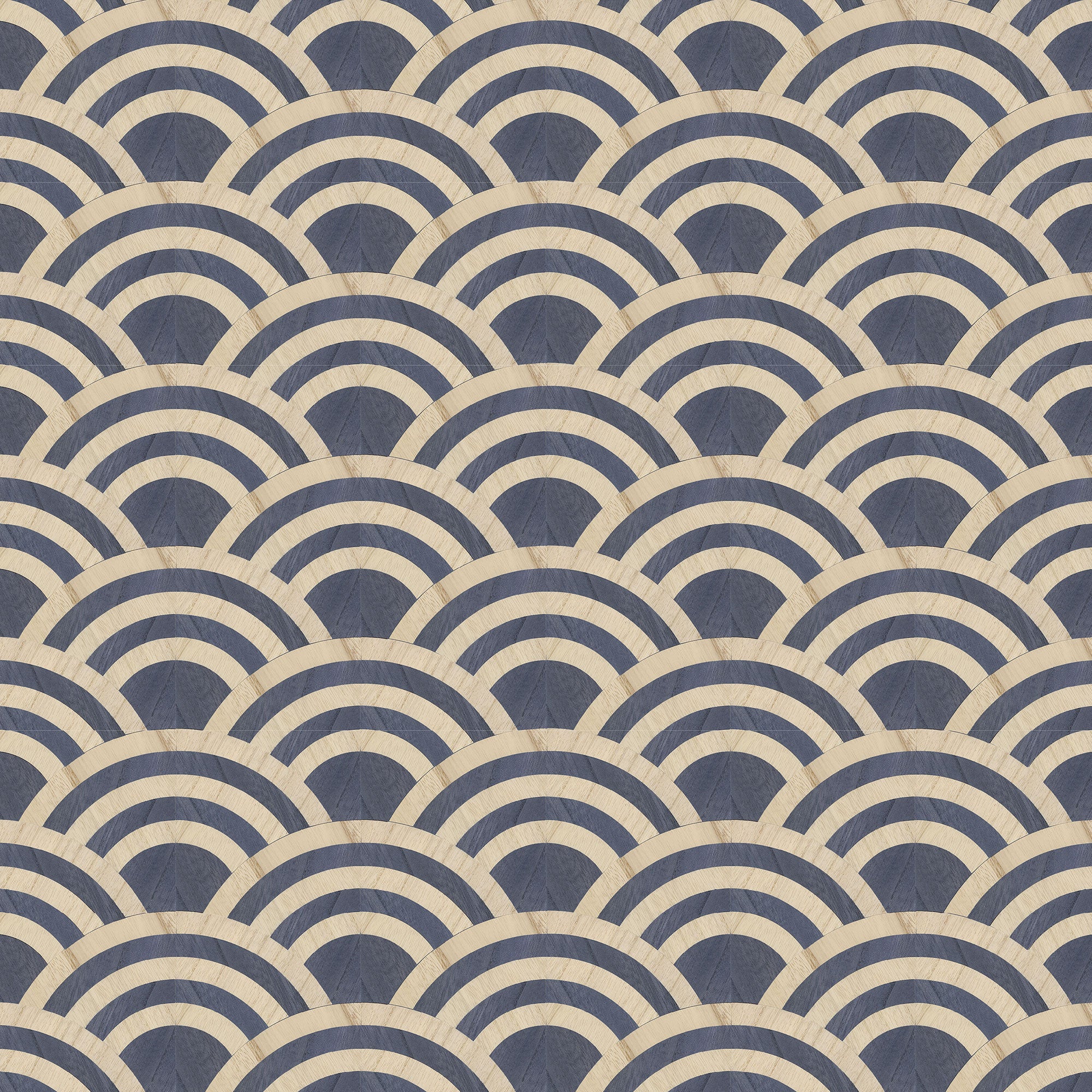 MO3043 Lucky O's Birch & Blue Tokyo Blue Wallpaper by Moooi