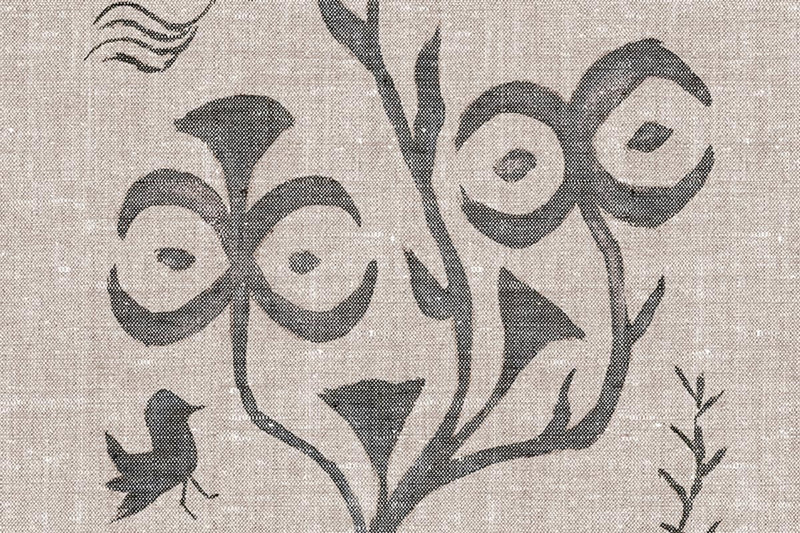 Monsoon Raffia Coal Wallpaper by Christopher Farr Cloth