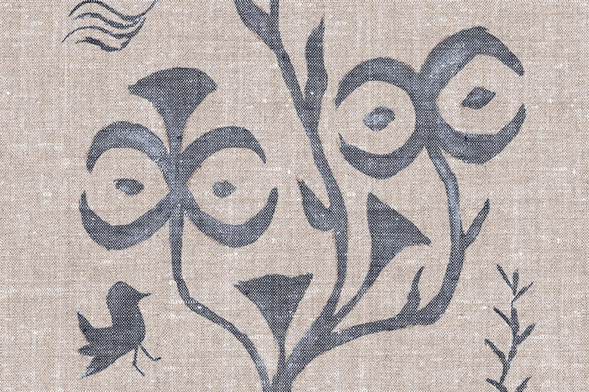 Monsoon Raffia Cobalt Wallpaper by Christopher Farr Cloth
