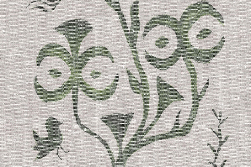 Monsoon Raffia Moss Wallpaper by Christopher Farr Cloth