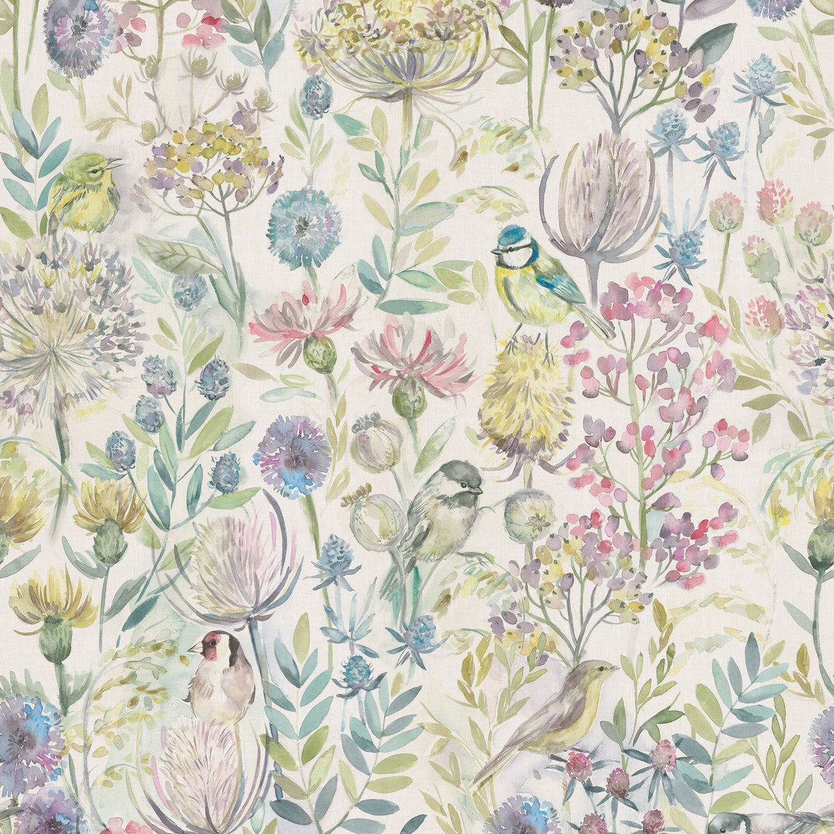 Morning Chorus Green Wallpaper by Voyage Maison | MORNING/WPO/MUL