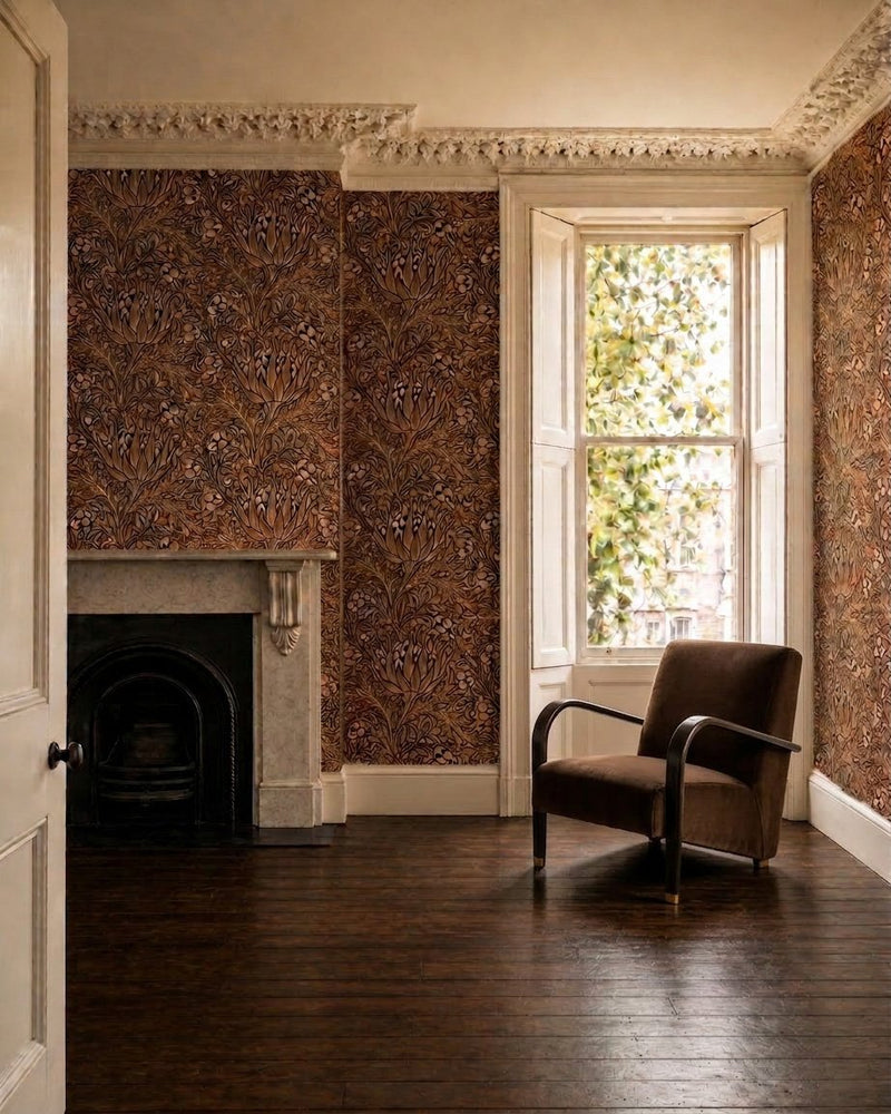 MOW0164-02 Artichoke Bark Colours of Morris Wallpaper by Morris & Co