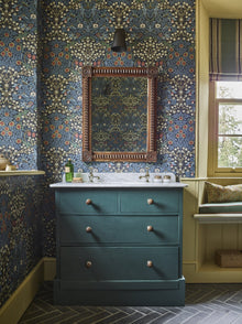 MOW0165-02 Blackthorn Indigo Colours of Morris Wallpaper by Morris & Co
