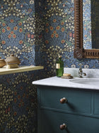 MOW0165-02 Blackthorn Indigo Colours of Morris Wallpaper by Morris & Co