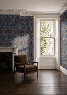 MOW0165-02 Blackthorn Indigo Colours of Morris Wallpaper by Morris & Co