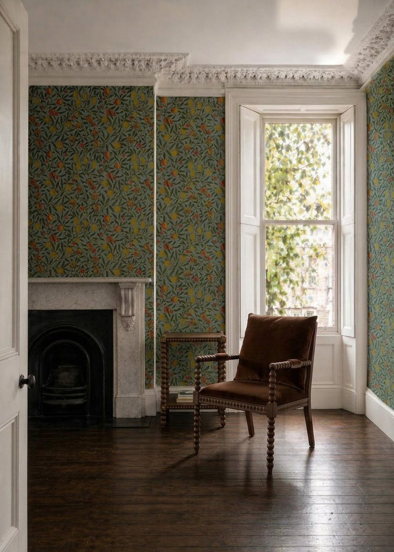 MOW0167-02 Fruit Woad Colours of Morris Wallpaper by Morris & Co