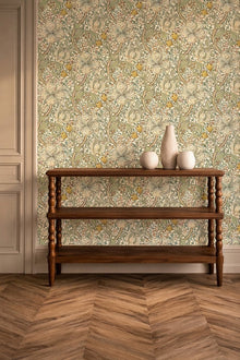 MOW0168-02 Golden Lily Sage Colours of Morris Wallpaper by Morris & Co