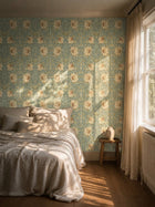 MOW0170-01 Pimpernel Bayleaf / Chalk Colours of Morris Wallpaper by Morris & Co