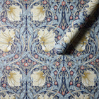 MOW0170-02 Pimpernel Indigo / Hemp Colours of Morris Wallpaper by Morris & Co