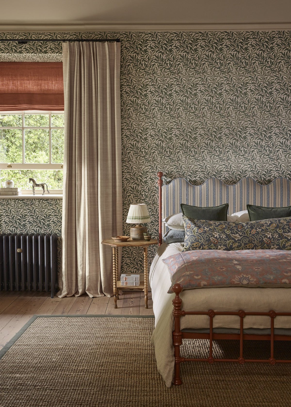 Willow Boughs Forest Colours of Morris Wallpaper by Morris & Co