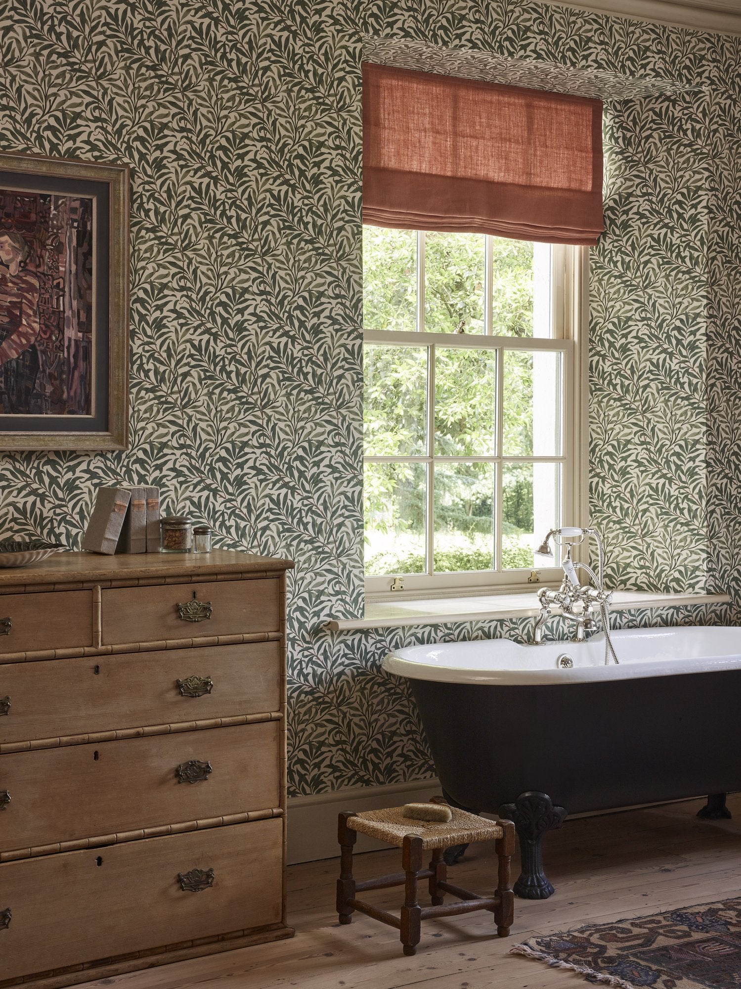 MOW0174-01 Willow Boughs Forest Colours of Morris Wallpaper by Morris & Co