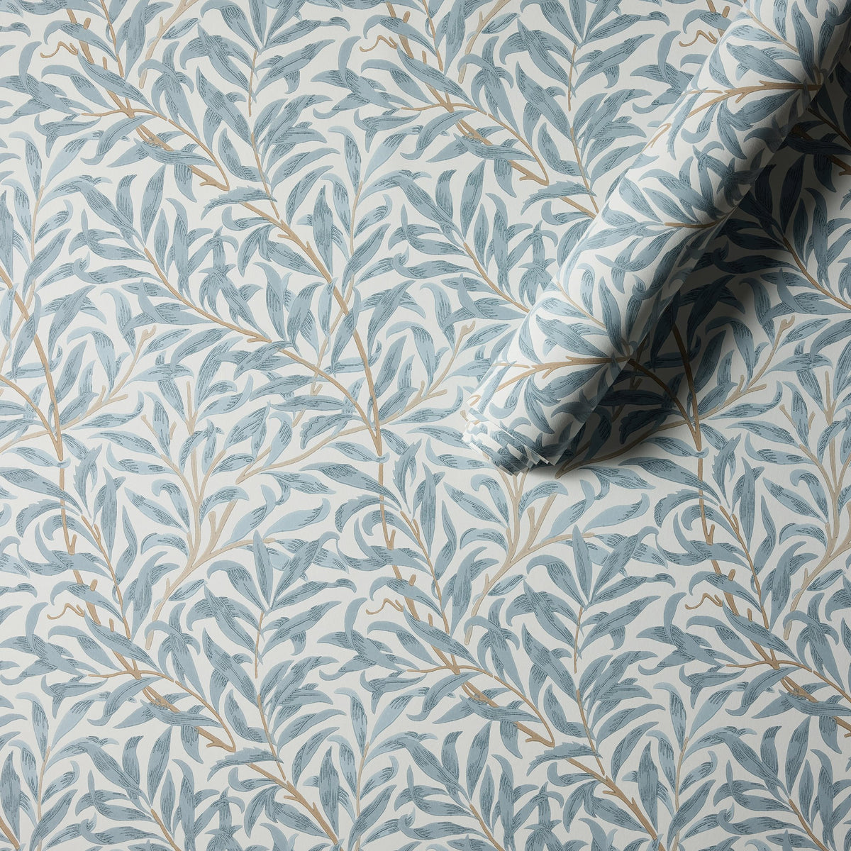 Willow Boughs Mineral Blue Colours of Morris Wallpaper by Morris & Co