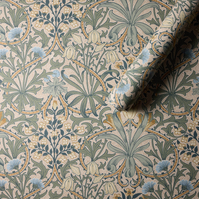 MOW0175-01 Woodland Weeds Bayleaf / Wheat Colours of Morris Wallpaper by Morris & Co