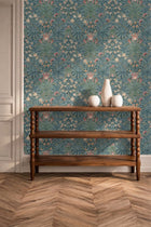 MOW0175-02 Woodland Weeds Rose / Woad Colours of Morris Wallpaper by Morris & Co