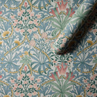 MOW0175-03 Woodland Weeds Rose / Weld Colours of Morris Wallpaper by Morris & Co