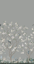 Lingering Garden Grey Classics Mural by York Wallcoverings