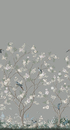 MU0313M Lingering Garden Grey Classics Mural by York Wallcoverings