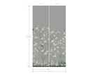 MU0313M Lingering Garden Grey Classics Mural by York Wallcoverings