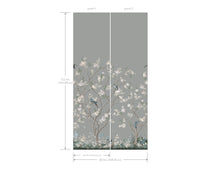 MU0313M Lingering Garden Grey Classics Mural by York Wallcoverings