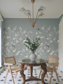 MU0313M Lingering Garden Grey Classics Mural by York Wallcoverings