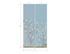 MU0314M Lingering Garden Sky Blue Classics Mural by York Wallcoverings